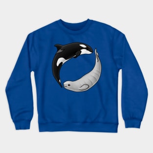 Baby Beluga and Orca Circle Crewneck Sweatshirt